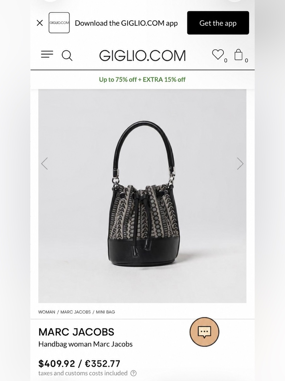 Mini Bucket Crossbody Bag in Black  and Brown - Picture 2 of 14